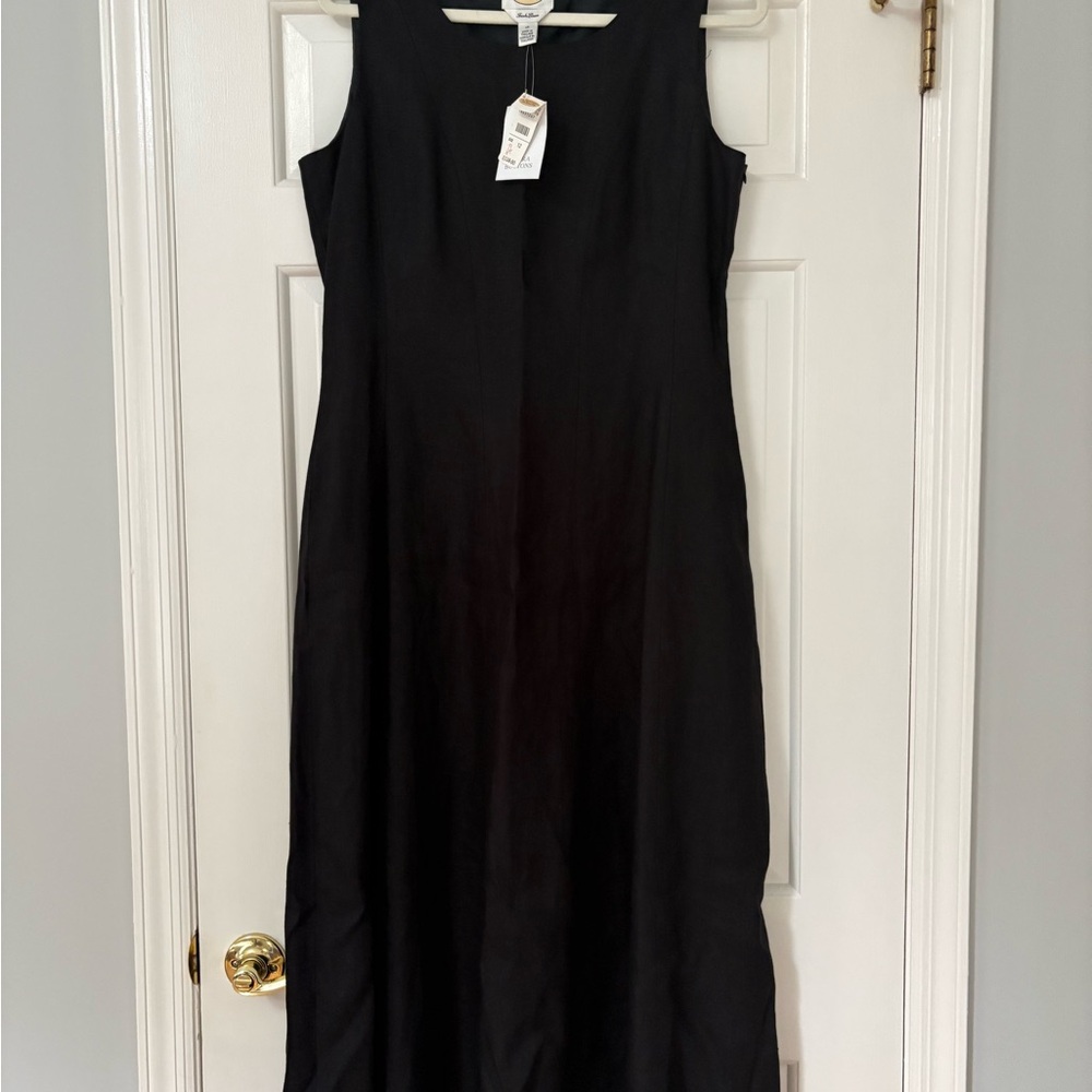 Talbots Black Linen Sleeveless Dress - Picture 3 of 3